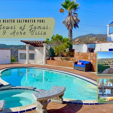 Private Home On 10 Acres - Heated Salt Pool & Jacuzzi, Mountain & City Views, Horseshoes, Basketball, Bbq, Golf Putting, Foosball, Croquet, Bose Stereo, White Cotton Bedding - Hilltop Hacienda, Pool Heat Optional Jamul Exterior photo